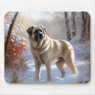 Anatolischer Hirtenhund Lass es schneien Weihnacht Mousepad