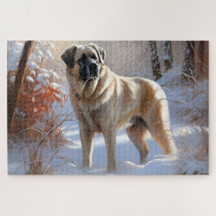 Anatolischer Hirtenhund Lass es schneien Weihnacht Puzzle