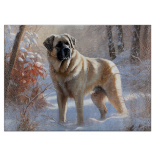 Anatolischer Hirtenhund Lass es schneien Weihnacht Schneidebrett