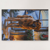 Anatolischer Hirtenhund mit Weihnachtslichtern Fei Puzzle (Horizontal)
