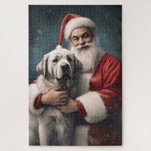 Anatolischer Hirtenhund mit Weihnachtsmann Weihnac Puzzle