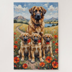 Anatolischer Hirtenhund Mohnfeld Kunst Puzzle