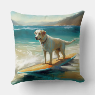 Anatolischer Hirtenhund Strand Surfen Malerei Kissen