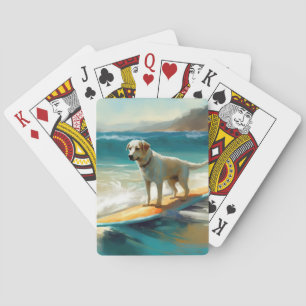 Anatolischer Hirtenhund Strand Surfen Malerei Spielkarten