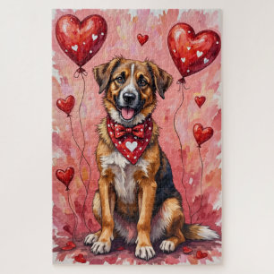 Anatolischer Hirtenhund Valentinstag Hund Kunst mi Puzzle