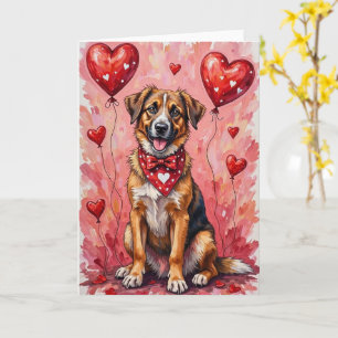 Anatolischer Hirtenhund Valentinstag Hund mit Herz Karte