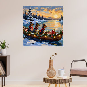 Anatolischer Hirtenhund Weihnachtsboot Urlaub Poster