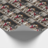 Anatolischer Schäferhund am Feuerplatz Weihnachten Geschenkpapier (Ecke)