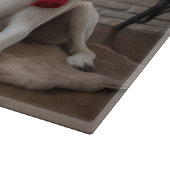 Anatolischer Schäferhund am Feuerplatz Weihnachten Schneidebrett (Ecke)