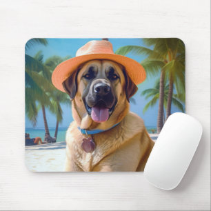 Anatolischer Schäferhund am Strand, Hundeliebhaber Mousepad