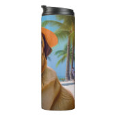 Anatolischer Schäferhund am Strand, Hundeliebhaber Thermosbecher (Nach rechts gedreht)