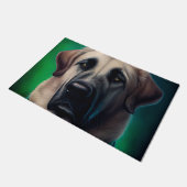 Anatolischer Schäferhund in St. Patrick's Day Dres Fußmatte (Schrägansicht)