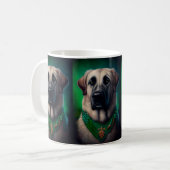 Anatolischer Schäferhund in St. Patrick's Day Dres Kaffeetasse (Vorderseite Links)