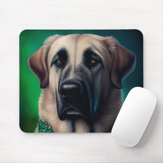 Anatolischer Schäferhund in St. Patrick's Day Dres Mousepad (Mit Mouse)