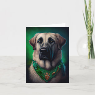 Anatolischer Schäferhund in St. Patrick's Day-Klei Karte