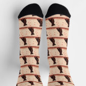 Anatolischer Schäferhund mit Rose - Valentinstag Socken (Oben)