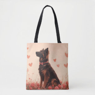 Anatolischer Schäferhund mit Rose - Valentinstag Tasche