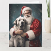 Anatolischer Schäferhund mit Weihnachten des Weihn Karte (Vorderseite)