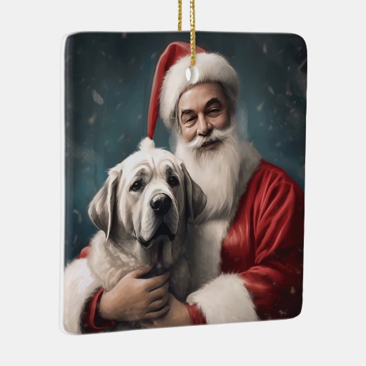 Anatolischer Schäferhund mit Weihnachten des Weihn Keramikornament (Rechts)