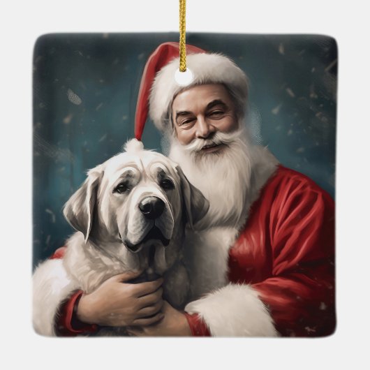 Anatolischer Schäferhund mit Weihnachten des Weihn Keramikornament (Rückseite)