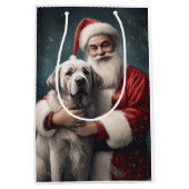 Anatolischer Schäferhund mit Weihnachten des Weihn Mittlere Geschenktüte (Vorderseite)