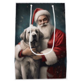 Anatolischer Schäferhund mit Weihnachten des Weihn Mittlere Geschenktüte (Rückseite)