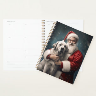 Anatolischer Schäferhund mit Weihnachten des Weihn Planer