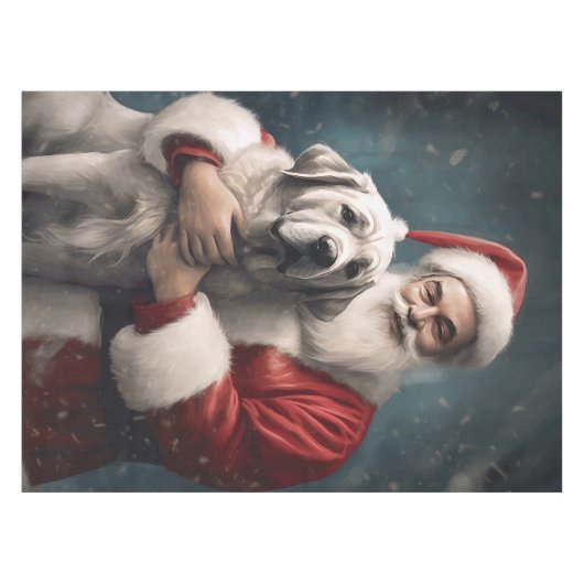 Anatolischer Schäferhund mit Weihnachten des Weihn Tischdecke (Vorderseite (Horizontal))