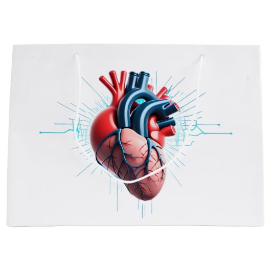 Anatomical Heart - Artistic Medical Abbildung Große Geschenktüte (Vorderseite)