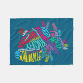 Anatomical Heart Design Cardiac Cardiovascular Icu Fleecedecke (Vorderseite (Horizontal))