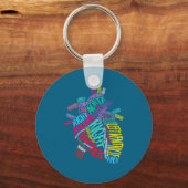 Anatomical Heart Design Cardiac Cardiovascular Icu Schlüsselanhänger (Vorderseite)