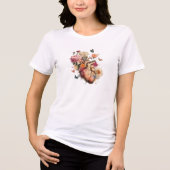 Anatomical Heart Floral Art Tri-Blend Shirt (Vorderseite)