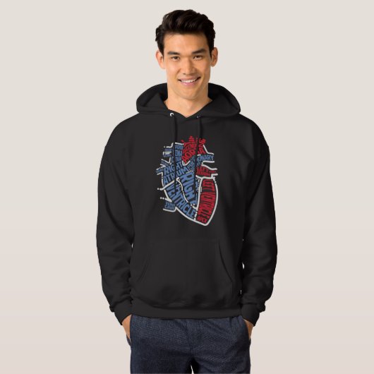 Anatomical Heart Medical Parts Cardiologist Surgeo Hoodie (Vorne ganz)