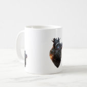 anatomical heart mug cosmic heart galaxy art cup s kaffeetasse (Vorderseite Links)