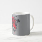 Anatomical Heart Sketch Trash Polka Art Mug Kaffeetasse (VorderseiteRechts)