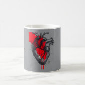 Anatomical Heart Sketch Trash Polka Art Mug Kaffeetasse (Mittel)