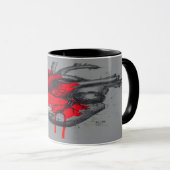 Anatomical Heart Sketch Trash Polka Art Mug Tasse (VorderseiteRechts)