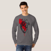 Anatomical Heart Trash Polka Art Long Sleeve T-Shirt (Vorne ganz)