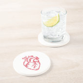 Anatomical Heart Valentine Shirt Getränkeuntersetzer (Seite)