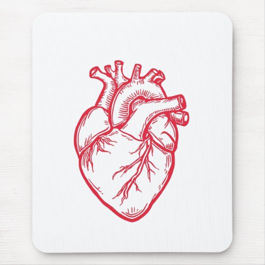 Anatomical Heart Valentine Shirt Mousepad (Vorne)