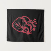 Anatomical Heart Valentine Shirt Wandteppich (Vorderseite (Horizontal))