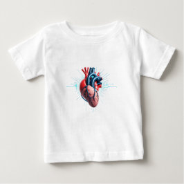 Anatomical Heart with EKG - Medical Art Design Baby T-shirt