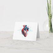Anatomical Heart with EKG - Medical Art Design Dankeskarte (Vorderseite)