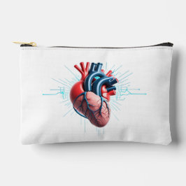 Anatomical Heart with EKG - Medical Art Design Zubehörtasche