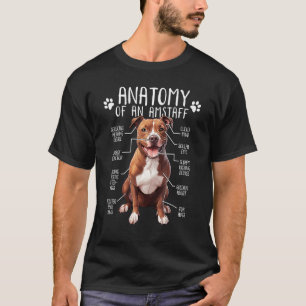 Anatomie Amerikanischer Staffordshire Terrier Hund T-Shirt