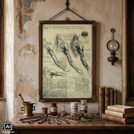 Anatomie Arm und Schulter von Leonardo da Vinci Poster