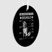 Anatomie Beagle Hund Ornament (Vorderseite)