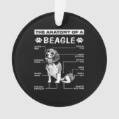 Anatomie Beagle Hund Ornament (Vorderseite)
