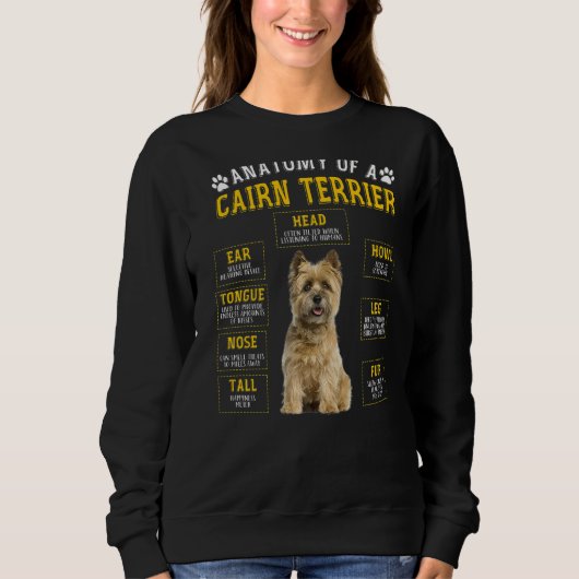 Anatomie Cairn Terrier für Frauen Männer Sweatshirt (Vorderseite)