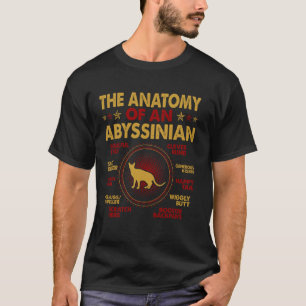 Anatomie der Abessinierkatze Haustierliebhaber-Ges T-Shirt